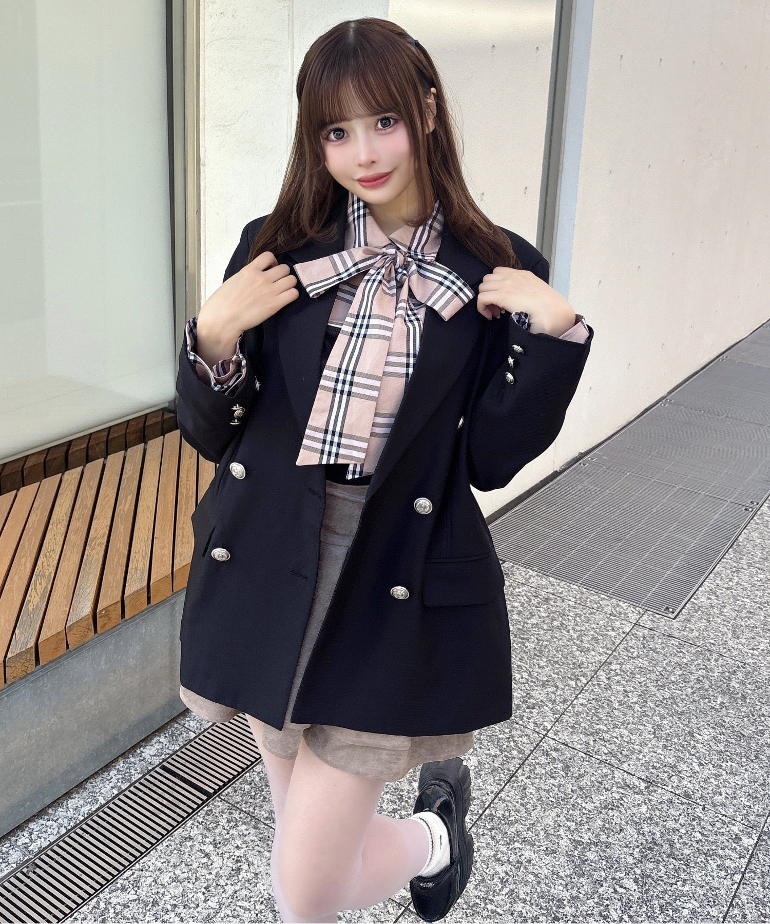 Boutique Ordinary ダブルブレストジャケット　グレー　サイズ1 予約商品 2月下旬発送】ダブルブレストジャケット – PARK by one way