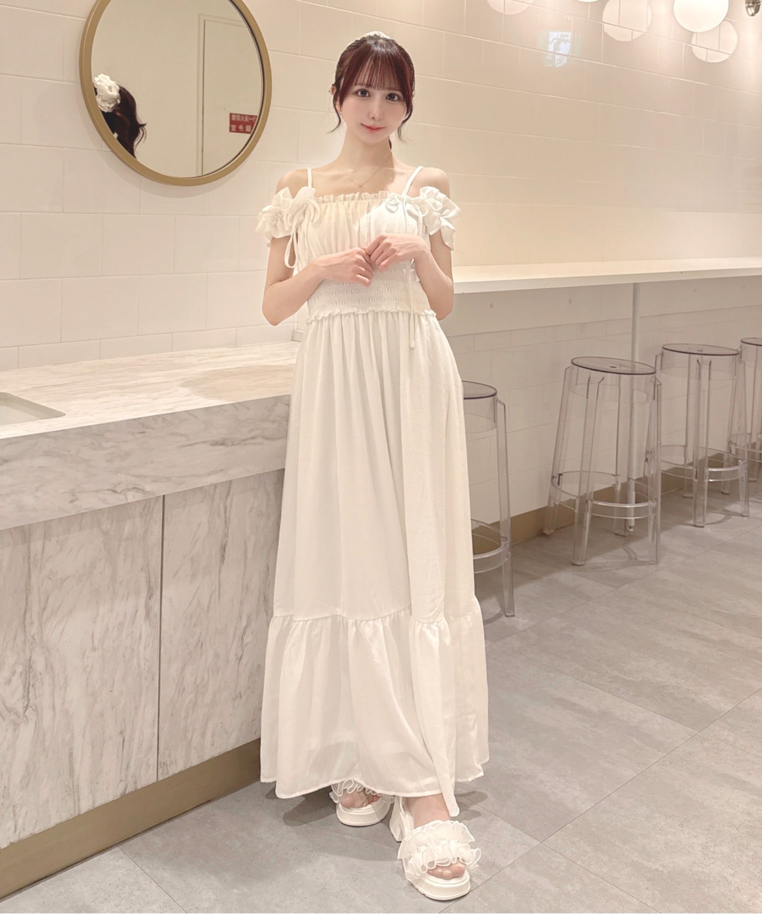 極美品✨希少サイズ フォクシー ローウエスト バロン ワンピース 美シルエット 2wayロングキャミワンピース – PARK by one way（パークバイワンウェイ）