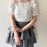 リボンフリルレイヤードトップス