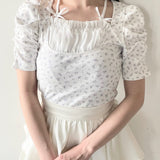 リボンフリルレイヤードトップス