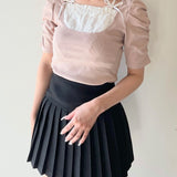 リボンフリルレイヤードトップス