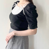 リボンフリルレイヤードトップス