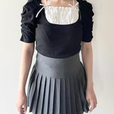 リボンフリルレイヤードトップス