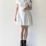 ケーブルポロニットワンピース