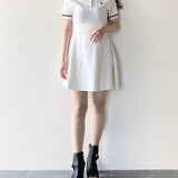 ケーブルポロニットワンピース