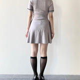 ケーブルポロニットワンピース