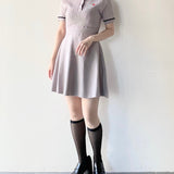 ケーブルポロニットワンピース