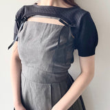 ショートニット×キャミワンピースセット