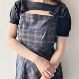 ショートニット×キャミワンピースセット