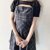 ショートニット×キャミワンピースセット