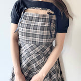 ショートニット×キャミワンピースセット