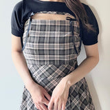 ショートニット×キャミワンピースセット