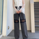 ラッフルレースブラウス