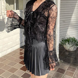 ラッフルレースブラウス
