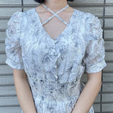 クロスストラップFlowerワンピース