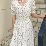クロスストラップFlowerワンピース