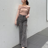【予約商品 11月上旬発送】リボンオフショルニット