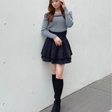 【予約商品 11月上旬発送】リボンオフショルニット