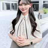 スカーフ付きブラウス