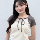 バイカラーレイヤードTシャツ