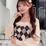 【予約商品11月中旬発送】ボレロセットファーチェックトップス