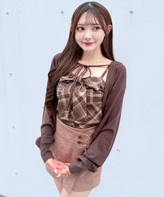 【予約商品 11月上旬発送】リボンキャミボレロアンサンブルニット