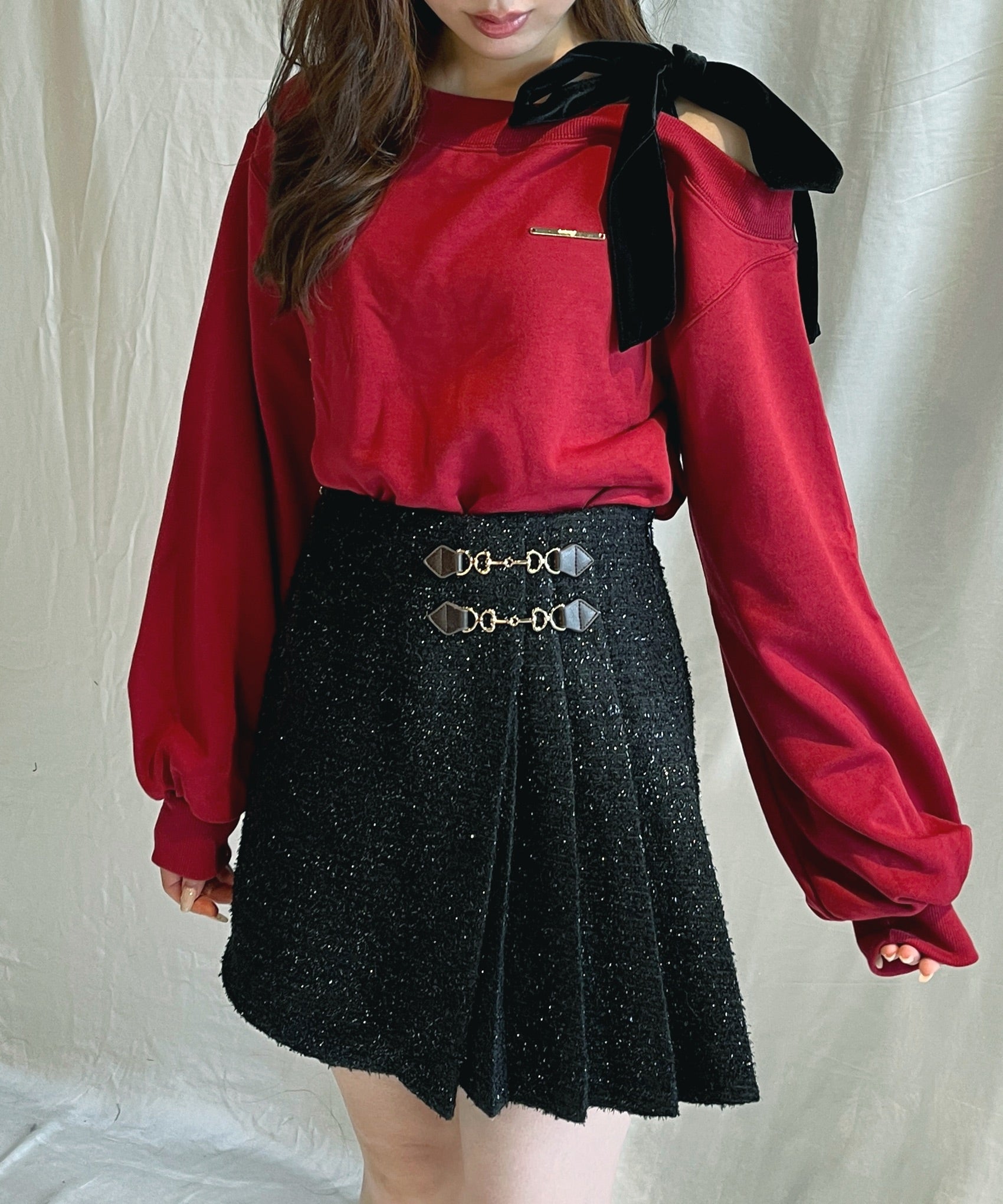 【新品未使用】CPG GOLF ラッププリーツスカート 2(M) GOXO ゴーエックスオー メタルロゴラッププリーツスカート