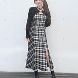 【予約商品10月下旬発送】シャギーボレロロングチェックワンピース