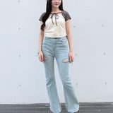 バイカラーレイヤードTシャツ