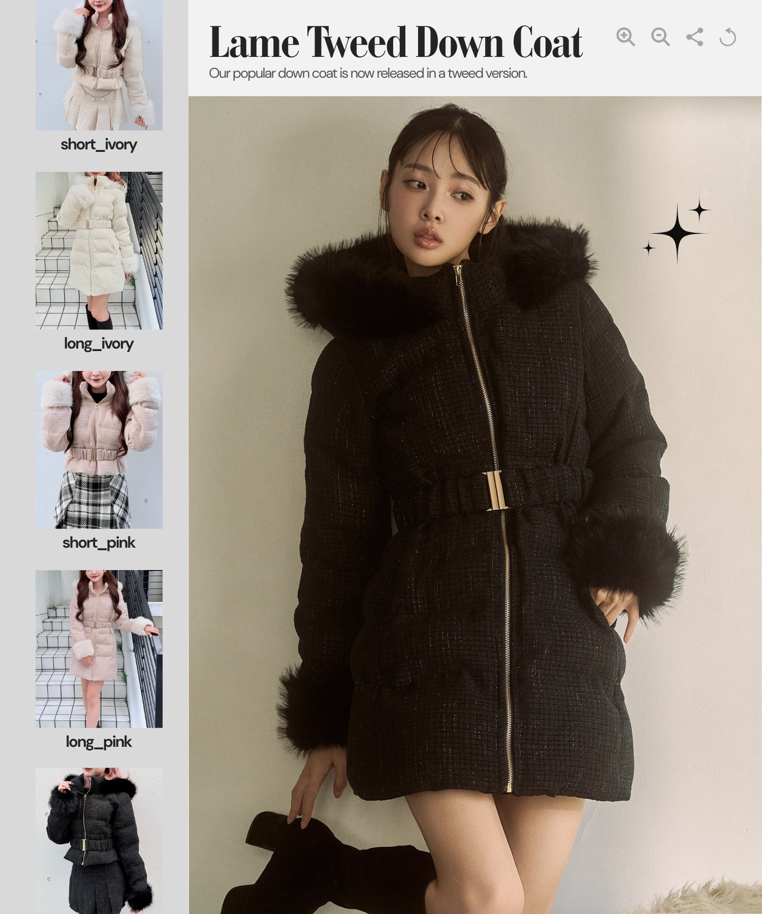 【NOMAE】注目★ラメツィードダウンコート２種類