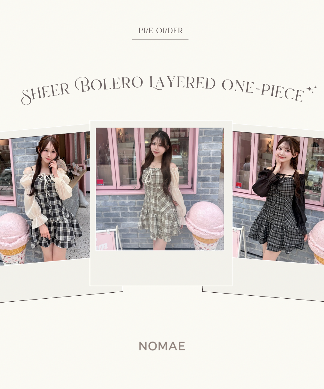 【NOMAE】シアーボレロレイヤードワンピース♡