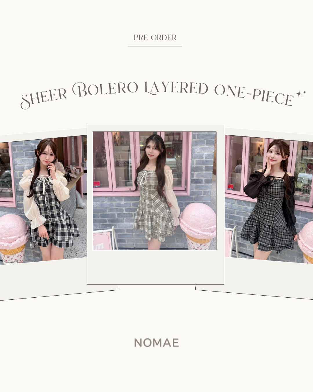 【NOMAE】シアーボレロレイヤードワンピース♡