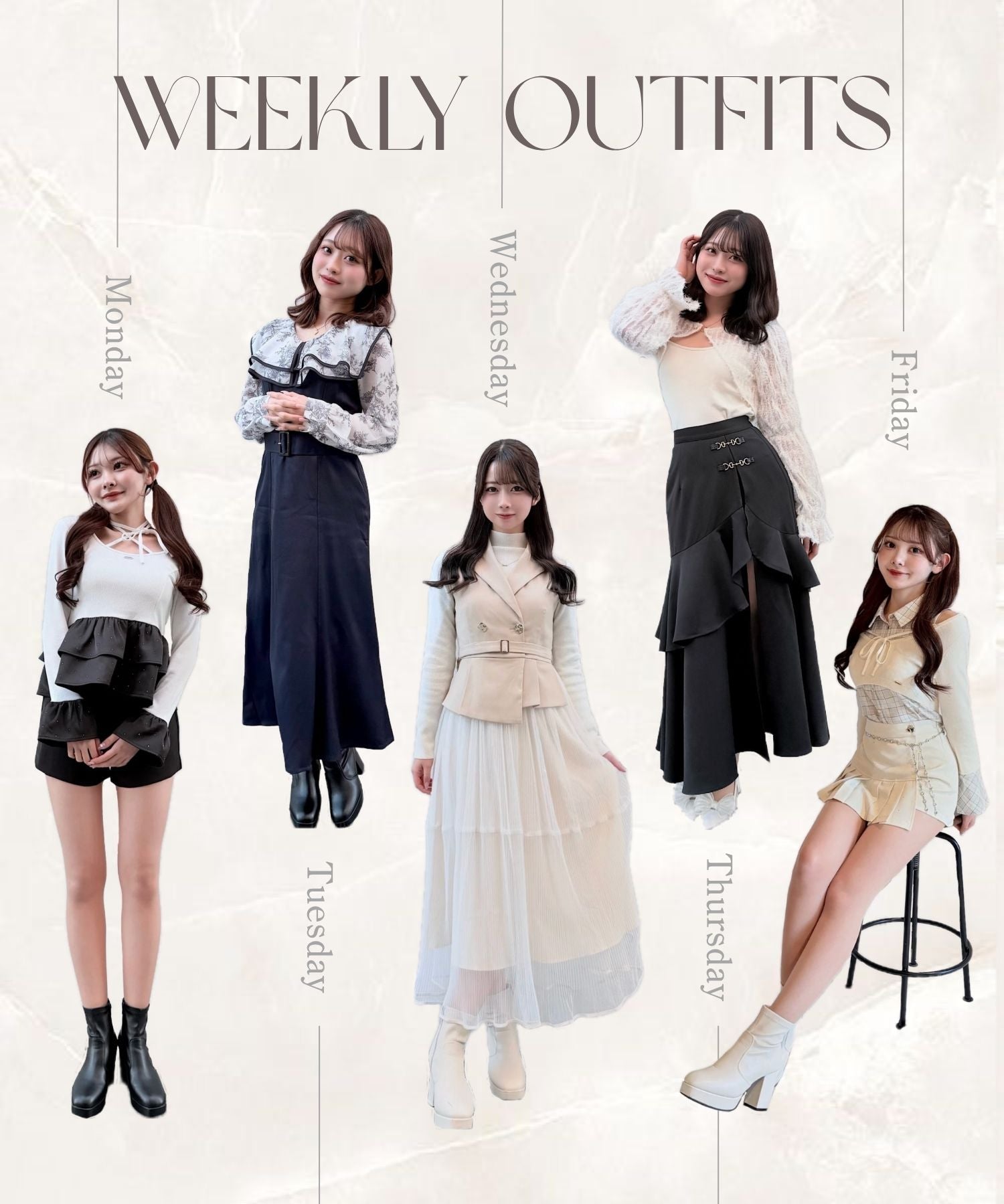 【NOMAE】通学コーデ５選❀₊˚⋅