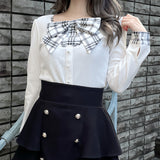 リボンレイヤードトップス