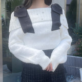 【予約商品 12月中旬発送】
ビジュオフショルニット