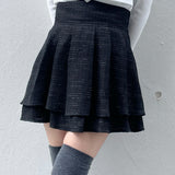 【abcボトムス10％割♡】ダブルフレアスカート