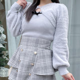 ボレロレイヤードニット