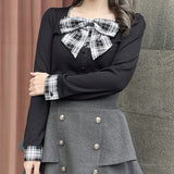 リボンレイヤードトップス