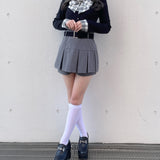 【abcボトムス10％割♡】ベルト付きスカパン