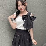 スクエアビックリボントップス