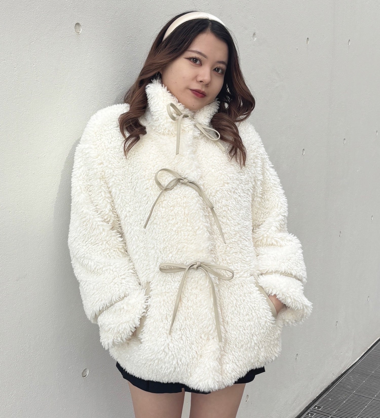 リボンボアジャケット