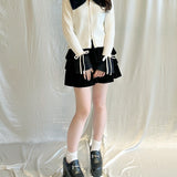 フェザー衿ZIPニット