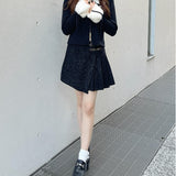 フェザー衿ZIPニット