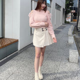 【予約商品 12月中旬発送】肩あきリボンニット