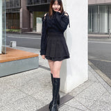 【予約商品 12月中旬発送】肩あきリボンニット