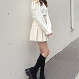 【予約商品 12月中旬発送】肩あきリボンニット