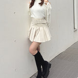 【予約商品 12月中旬発送】肩あきリボンニット