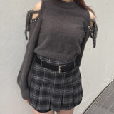 【予約商品 12月中旬発送】肩あきリボンニット