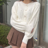 【予約商品 12月中旬発送】ビジューまみれフェザーカーデ