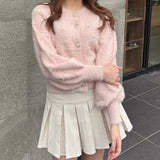 【予約商品 12月中旬発送】ビジューまみれフェザーカーデ